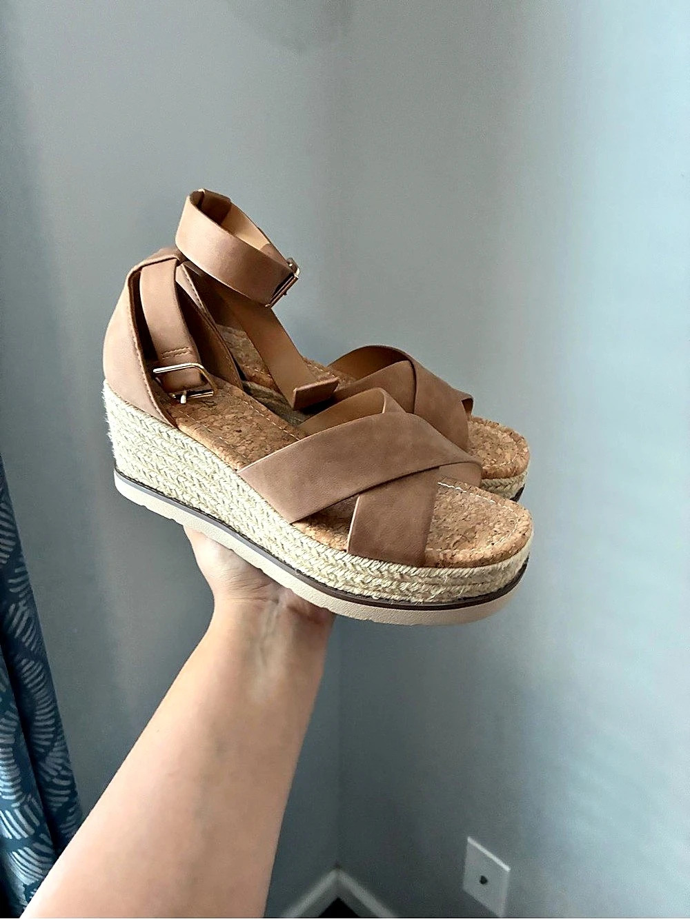 Soda Topic Platform Espadrille Wedge Sandal Brown